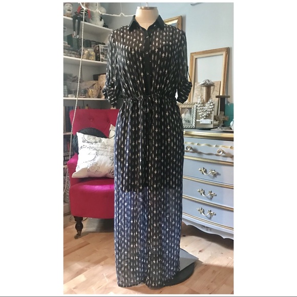 SHIRTDRESS “Haven” CHIFFON SHEER MAXI DRESS - Picture 2 of 7